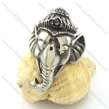 Thailand Unique Casting Long Nose Elephant Ring for Mens -r001034