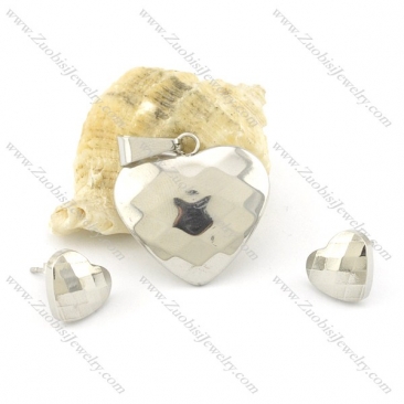 heart jewelry sets of pendant and earring s000842