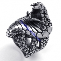 stainless steel biker rings with snake shaped -JR350266