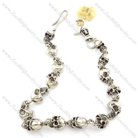 14 big solid skull wallet chain for motorcycle bikers with skull hook and skull lobster clasp -y000006