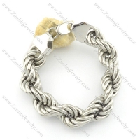 silver bracelet in stainless steel crafted of stamping b002073