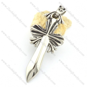 76mm large punk cross pendant p001567