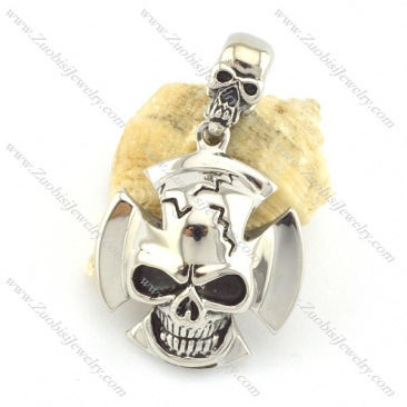 big scar skull pendant for men p001553