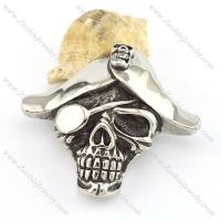 steel one-eyed skull with a cap p001547