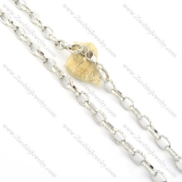 1cm wide big stainles steel curb chain necklace n000542