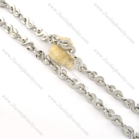 10mm unique silver stainless stee S shaped necklace chain n000523