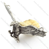 stainless steel flying eagle pendant crafted casting -p001137