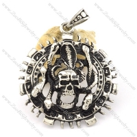 Nice-looking 316L skull pendant -p001148