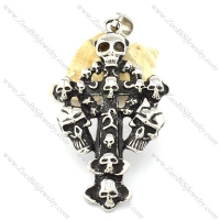 Nice-looking 316L Steel skull pendant -p001145