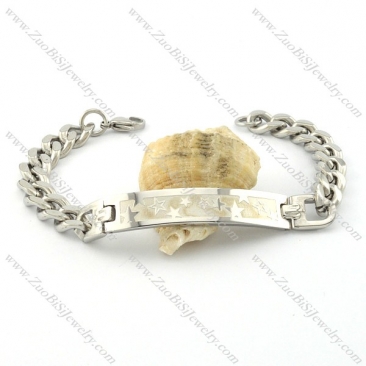 Unique Stainless Steel id bracelets -b001537