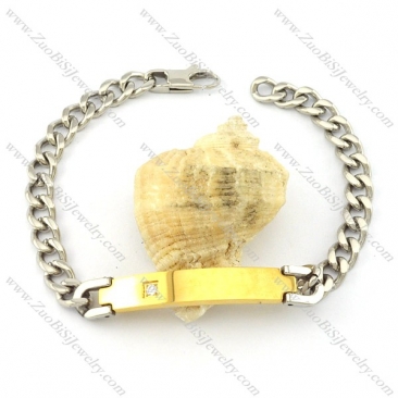 Nice-looking 316L id bracelets -b001532