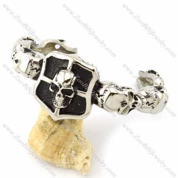 Comely 316L Steel skull bangles -b001556