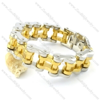 Great 316L Steel mens biker bracelets -b001546