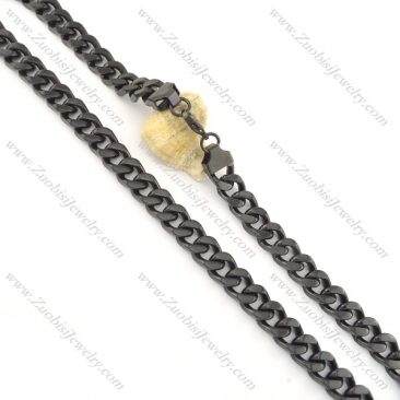 600*11mm black plating chain necklace n000512