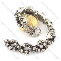 220mm skull bracelet with big casting lobster clasp b002046