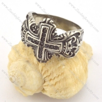 13 Small Black Rhinestones Cross Ring r001400