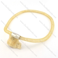 special yellow gold stainless steel chain necklace n000498