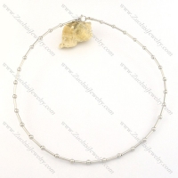 silver stainless steel bamboo chain necklace n000495