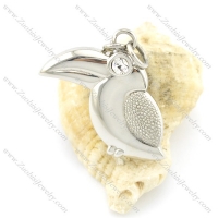 shiny stainless steel woodpecker pendants p001500