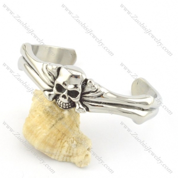 big skull head bangle in stainless steel b001990