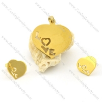 LOVE jewelry set including pendant and earring s000777