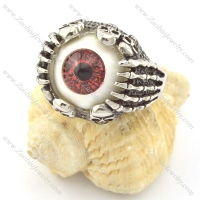 Purple Round Evil Eye Skull Rings r001299