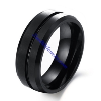 8mm wide black tungsten rings JR490002