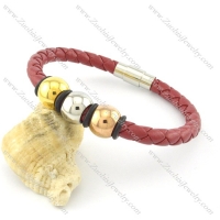 21*0.6cm red leather bracelets b001618