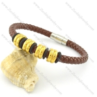 diameter of 6mm brown leather bracelets b001621