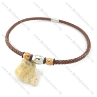 leather necklace n000425