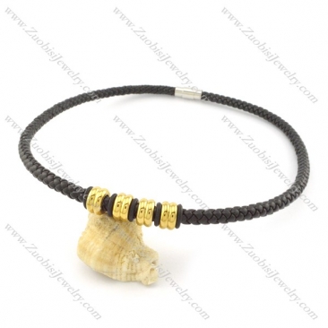 leather necklace n000446