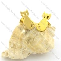 stainless steel kitty earring for girl e000730