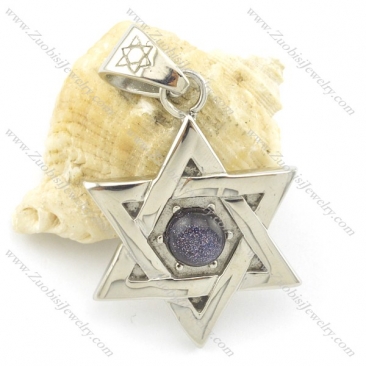 Judaism Solomon's Seal Pendant in Stainless Steel p001487