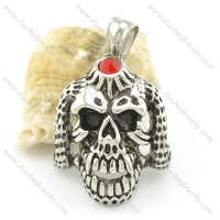 stainless steel skull pendant p001468