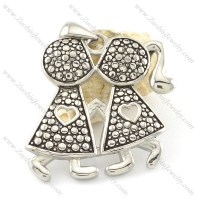 casting stainless steel lover pendants p001475