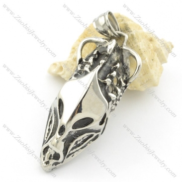 stainless steel skull pendant p001466