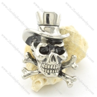 stainless steel skull pendant p001462