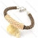 braided leather bracelet with OT buckle b001862