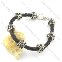 leather and stainless steel bracelets b001794