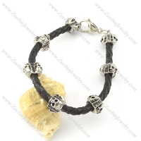 leather and stainless steel bracelets b001793