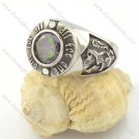 ALL FOR ONE ring with imitation fancy coloured diamond r001157