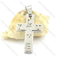 stainless steel cross pendant for lover p001373