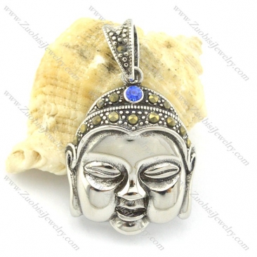 casting Buddha pendant with blue rhinestone p001368