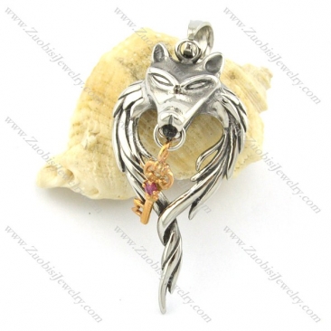 casting wolf king pendant p001357