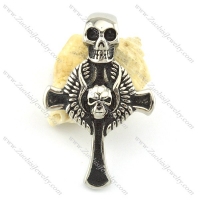 stainless steel skull pendant p001318