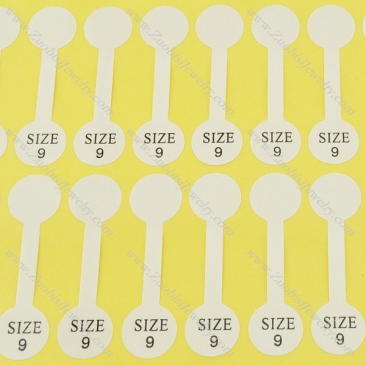 size labels for rings size 9 pa0040