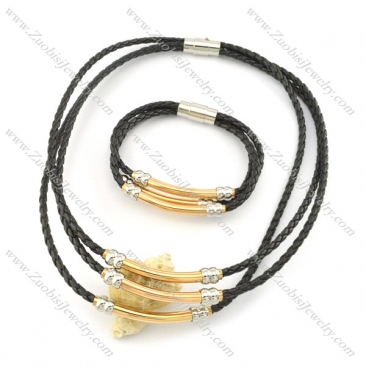 leather jewelry set s000757