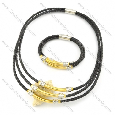 leather jewelry set s000756