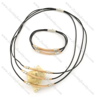 leather jewelry set s000754