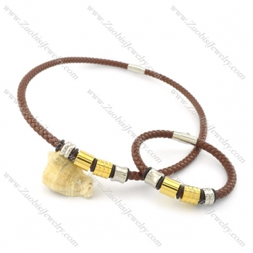 leather jewelry set s000745